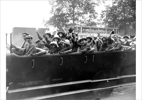 A charabanc of holidaymakers 1921