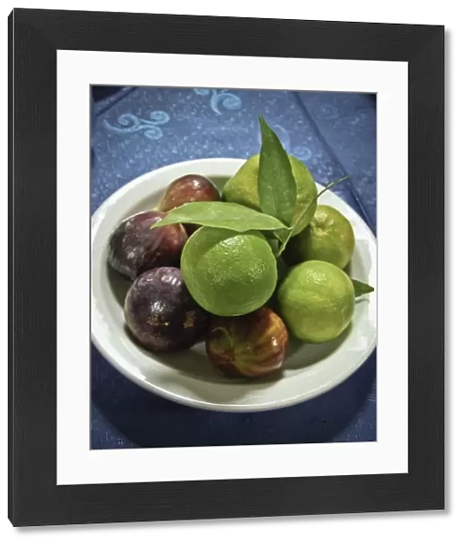 Plate of fruit on table of restaurant in southern Cyprus. credit: Marie-Louise