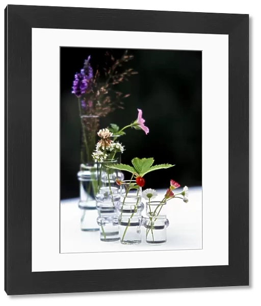 Wildflowers in glass vases credit: Marie-Louise Avery  /  thePictureKitchen  /  TopFoto