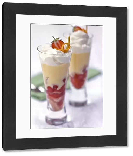 Individual strawberry trifle in tall glasses credit: Marie-Louise Avery  /  thePictureKitchen