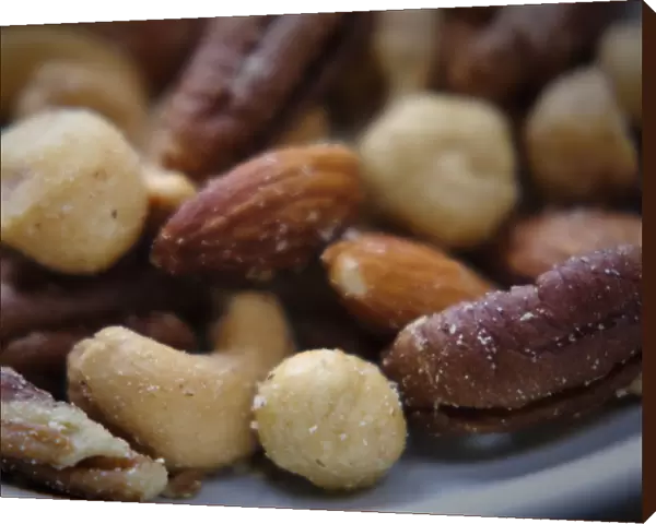 Selection of mixed salted nuts credit: Marie-Louise Avery  /  thePictureKitchen  /  TopFoto