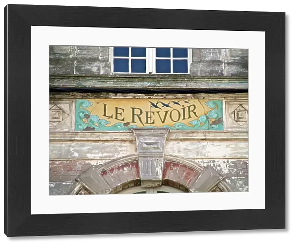 Le Revoir - painted name on facade of house in Wimereux, Pas de Calais, France credit