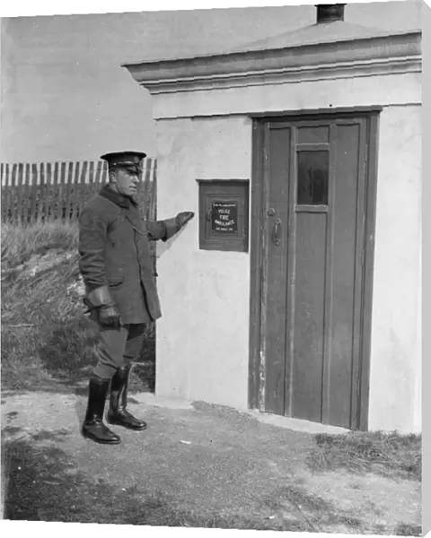 An A A Patrolman in uniform. Mr Vince at Gravesend, Kent. 1938