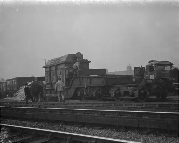 A electric transformer at Welling Station, Kent. 1938