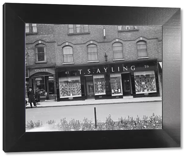 Ts Ayling the shoe shop in Bromley, Kent. 1937