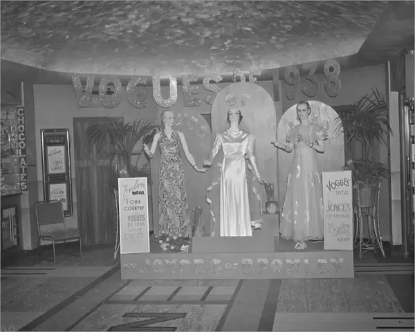 Mannequins in a new fashion display at the Odeon Cinema in Sidcup, Kent. 25  /  2  /  1938