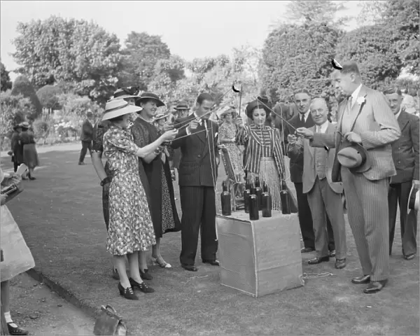 Fair ground game at the Marl Lodge Fete in Bexley, London. 1939