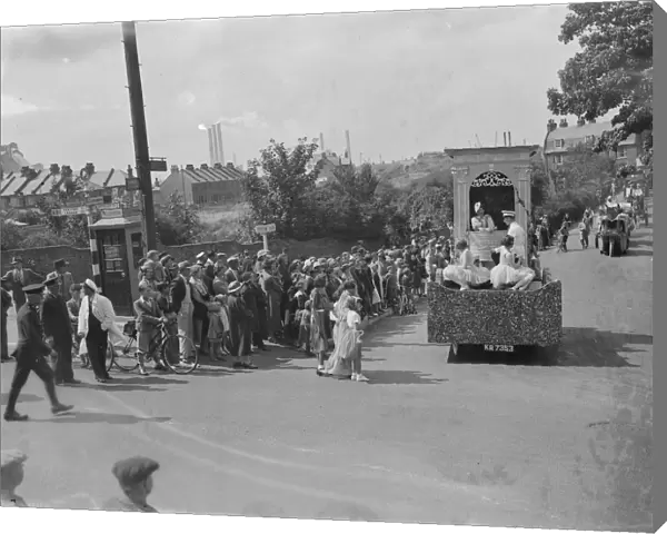 The Gravesend Carnival procession in Kent. 1939