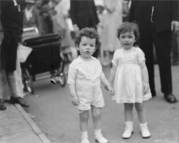 Twins at the Dartford Carnival in Kent. 1937