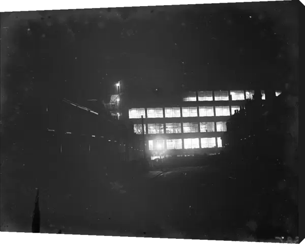 Window lights from the Munition works building in Crayford, Kent. 1936