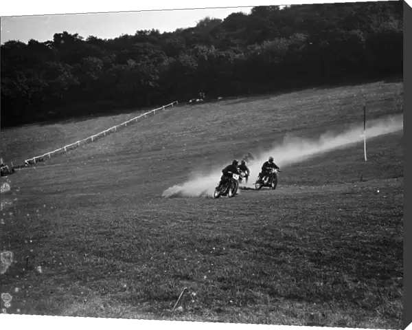 Motor cycle racing at Brands Hatch. 1935