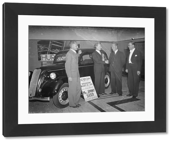 Presentation of a promotional car at the Well Hall Odeon in Eltham, Kent