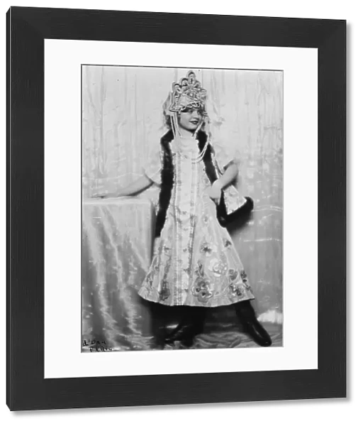 Keeping in memory the picturesque costume of Pre war Russia. Entertainer in Paris