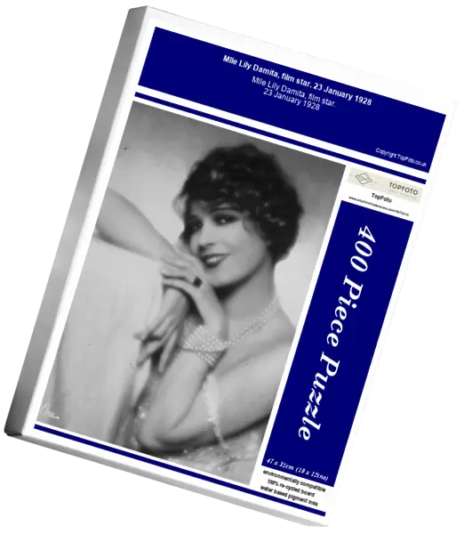 Mlle Lily Damita, film star. 23 January 1928