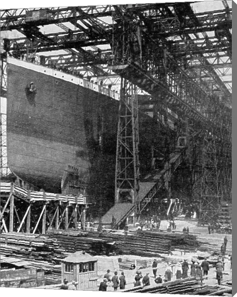 One of the giant twin ships which have cost three million pounds: The Titanic