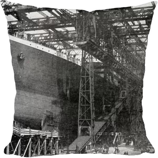 One of the giant twin ships which have cost three million pounds: The Titanic