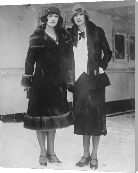 Countesss fight against ban. Vera Countess Cathcart ( left ) aboard the liner
