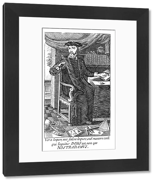 NOSTRADAMUS Portrait of Nostradamus - engraving from the Life of Nostradamus section