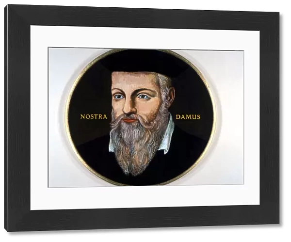OCCULTISTS - NOSTRADAMUS. Miniature portrait of the great diviner and astrologer
