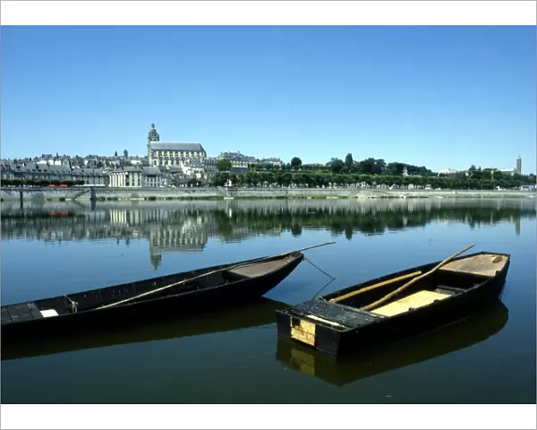 Rowing boats at Blois, Loire Valley, France