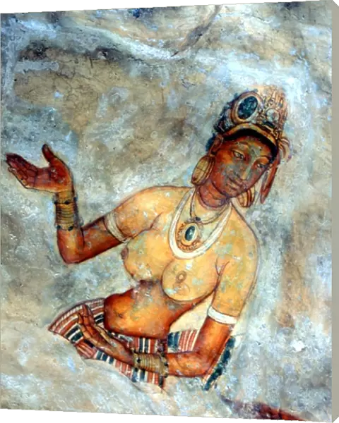 CAVE PAINTINGS Fresco painting of a cloud maiden in the cave beneath the ancient