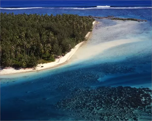 Aerial view of Morea, island off Tahiti