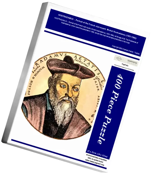 NOSTRADAMUS -. Portrait of the French clairvoyant, Michel Nostradamus (1503-1566))