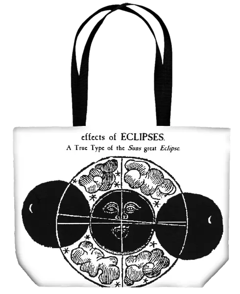 ASTROLOGY - ECLIPSES A woodcut illustrating the effect of one of the seven eclipses