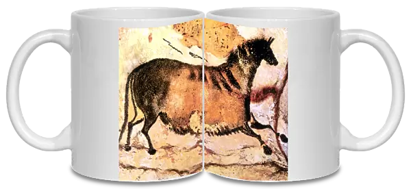 Cave Art - Lascaux - Prehistoric cave painting of running horse, from the cave system