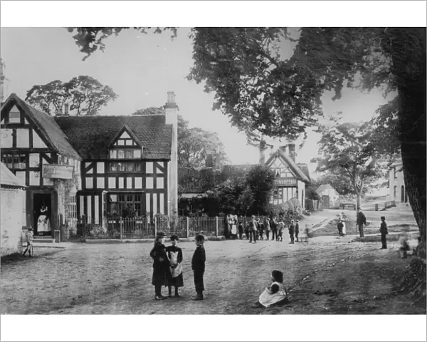 A street scene showing the Plough and Harrow Inn, Whitnash, Leamington Spa, Warwickshire