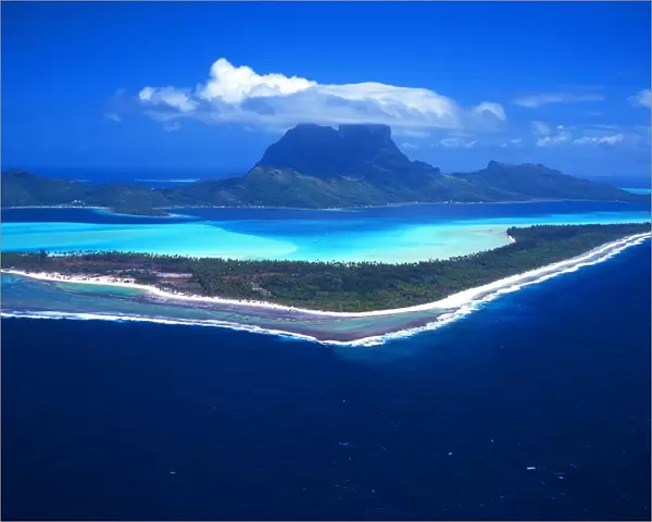 Tropical beauty. Bora Bora from the air