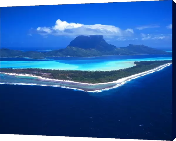 Tropical beauty. Bora Bora from the air