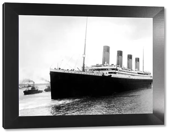 Titanic leaving Southampton on her maiden voyage, Wednesday 10th April 1912
