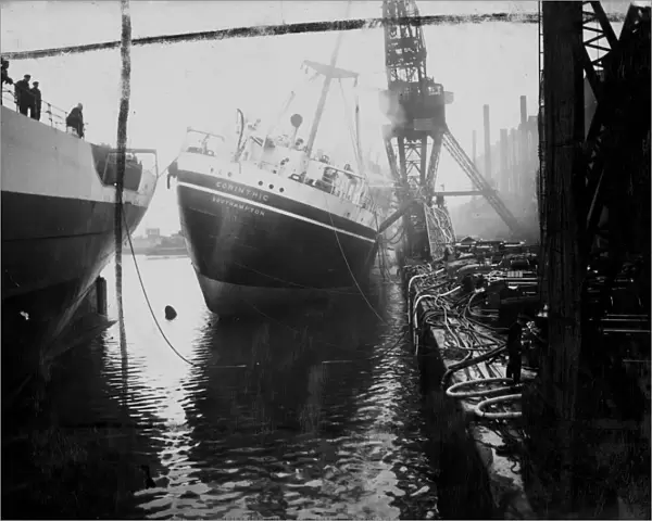 Fire broke out in Britains biggest post-war merchant ship, but Corinthic, in her