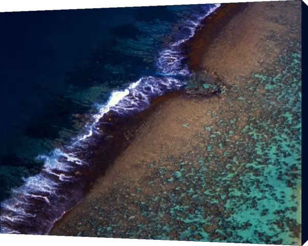 Aerial shot of the distinctive coastline of Morea