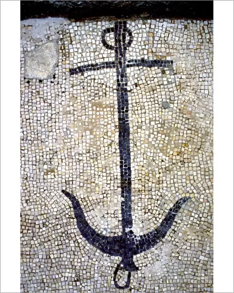 Christian Symbols Anchor Anchor as symbol of christ mosaic in floor in anceint Roman