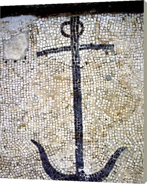 Christian Symbols Anchor Anchor as symbol of christ mosaic in floor in anceint Roman