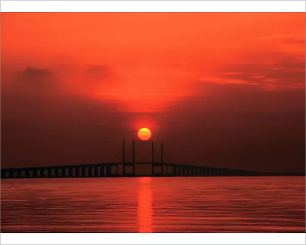 Malaysia Penang The Penang bridge at sunrise This is the third longest bridge