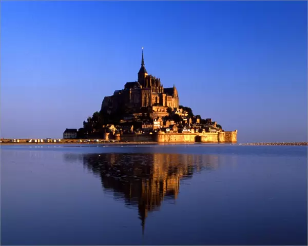 FRANCE - MONT SAINT MICHEL is a rocky tidal island in Normandy