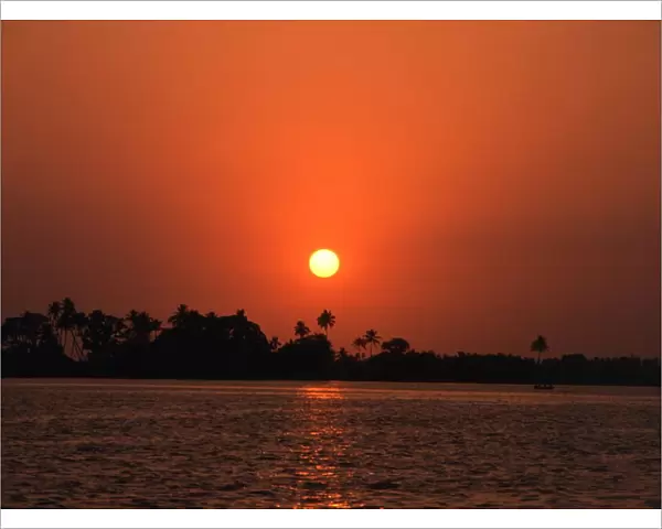 India Sunset at Cochin, seen from Bolgatty Island