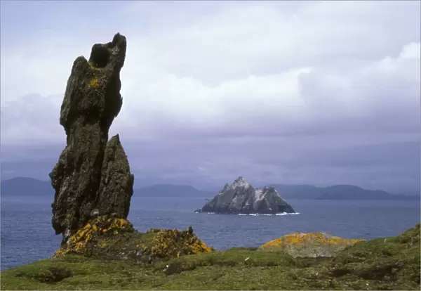 Skellig Michael ( from which the shot is taken and Little Skelling ( in distance