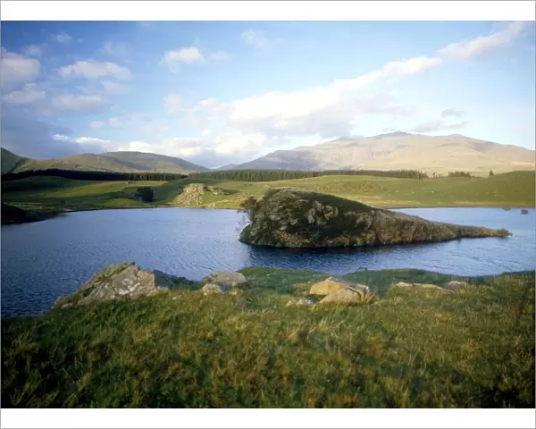 Strange phenomena - The so-called floating island in Llyn Dywarchen, Wales. It has
