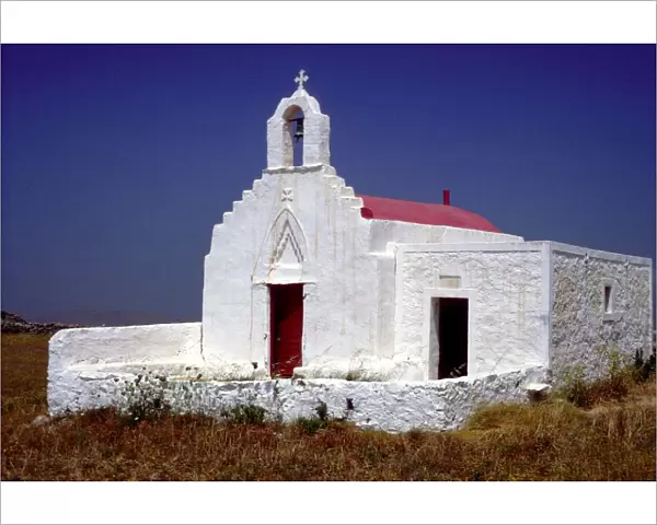 Greek Orthodox church on the Greek island of Mykonos