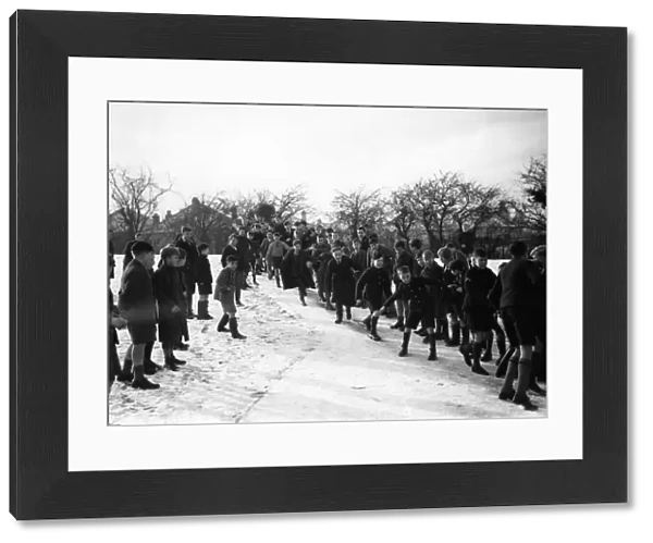 Boys sliding in Playground Orpington 1937