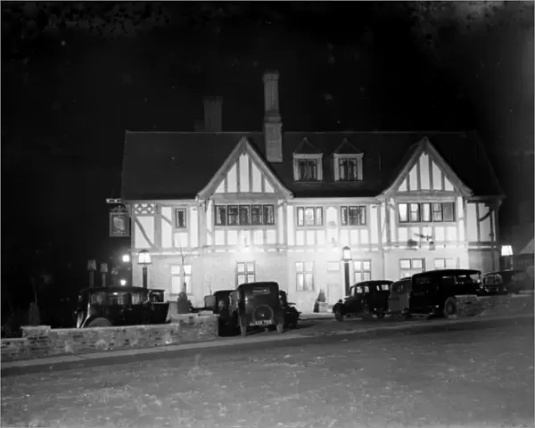 A fleet of Vauxhall cars parked in fornt of the Daylight Inn in Petts Wood, Kent