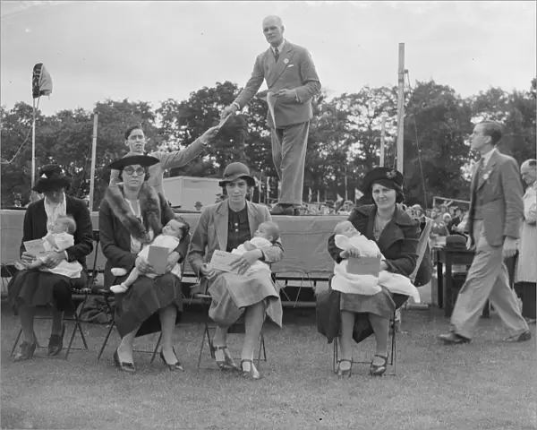 Sidcup Jubilee fete in Kent. The winners of the baby show. 1939