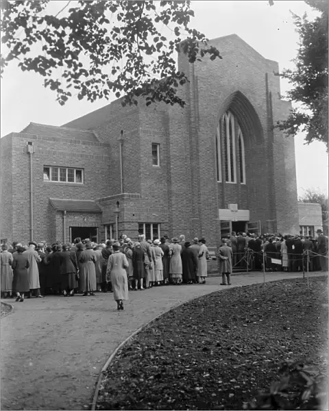The opening of the Congregational Church in Eltham, Kent. 1938