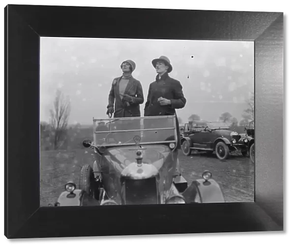 Weston & Banwell Harriers at Banwell Mrs Woodburn Bamberger and Mr C I Bertish 1925