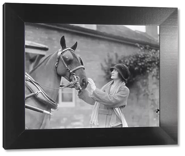 Mrs Ian Bullough ( Miss lily Elsie ) at her new home, Drury lane farm, Gloucestershire