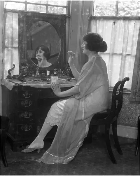 Actress, Miss Marjorie Hume at her toilette. 1920s